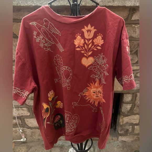 Free People Tops - (NWT) Free People x Denim & Bone Embroidered Graphic Tee